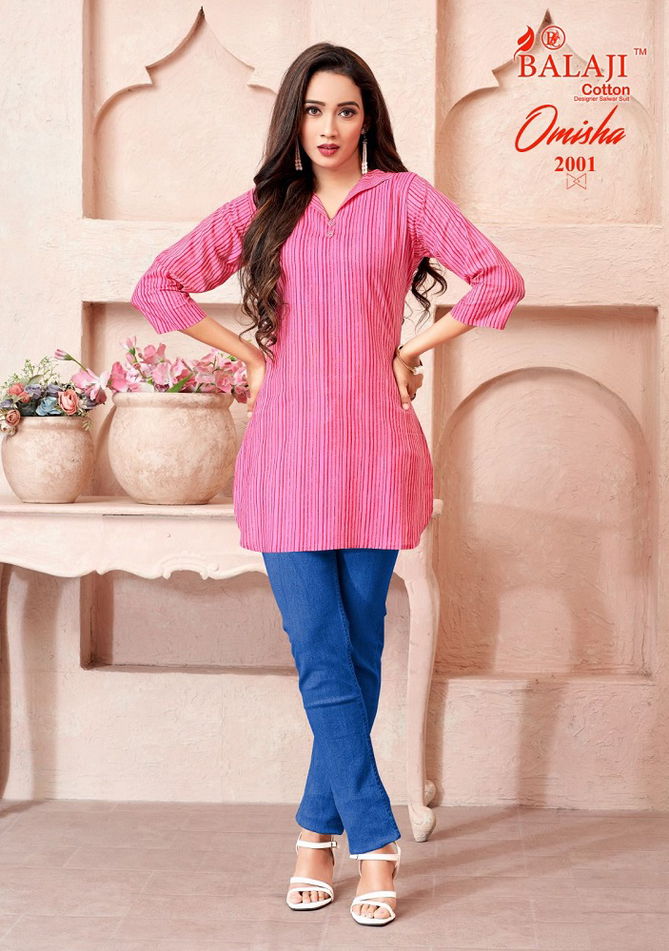 Omisha Vol 2 By Balaji Cotton Readymade Short Top Wholesale Market In Surat
